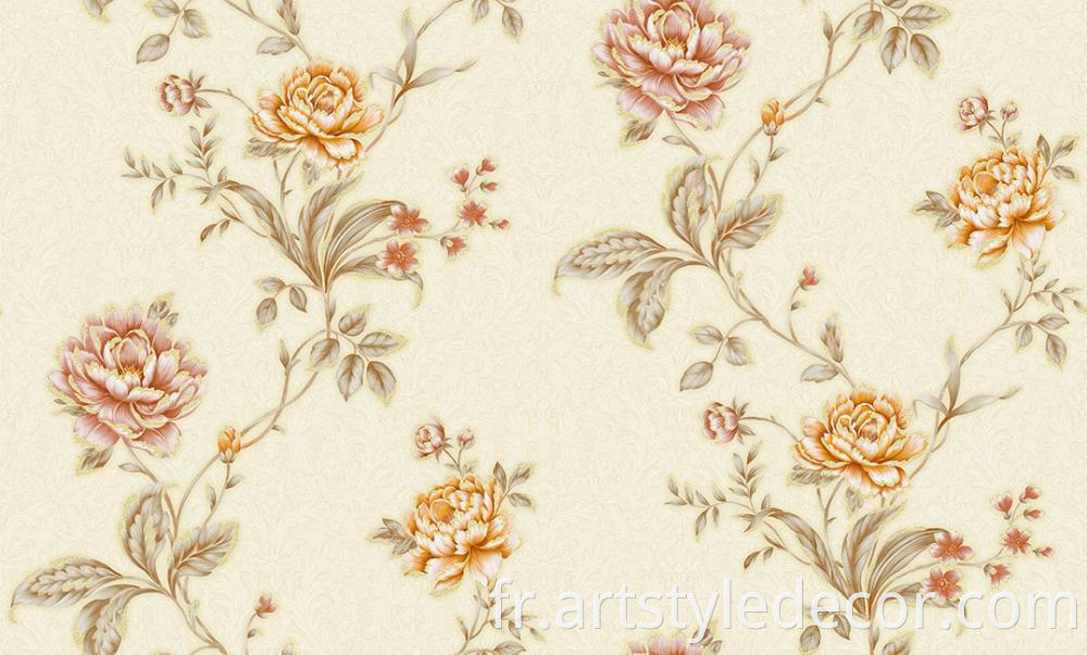 Floral Design PVC Wallpaper